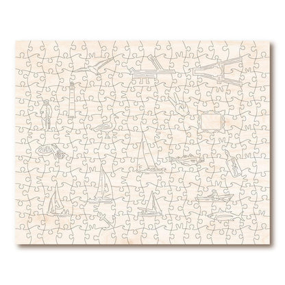 Blessing of the Tuna Fleet – Wooden Jigsaw Puzzle.