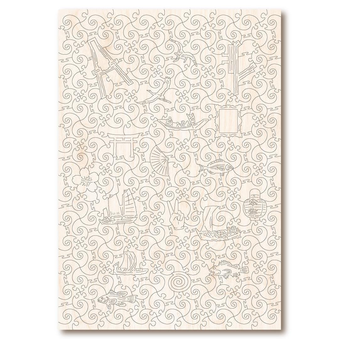 Naruto Whirlpools Wooden Puzzle.