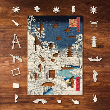 Twilight at Drum Bridge – Wooden Jigsaw Puzzle.