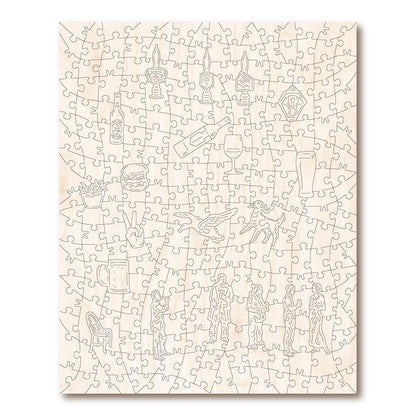 The Dog & Duck – London Wooden Jigsaw Puzzle, 262  Whimsy Pieces.