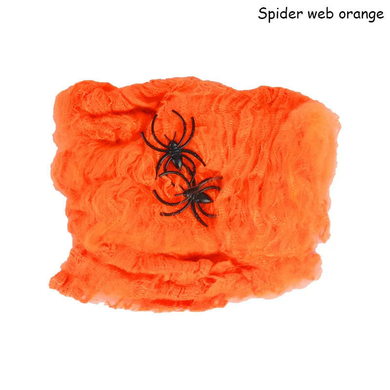 Stretchy Artificial Spider Web – Multi-Color Cobwebs for Halloween Party & Haunted House Decor (20g/40g)
