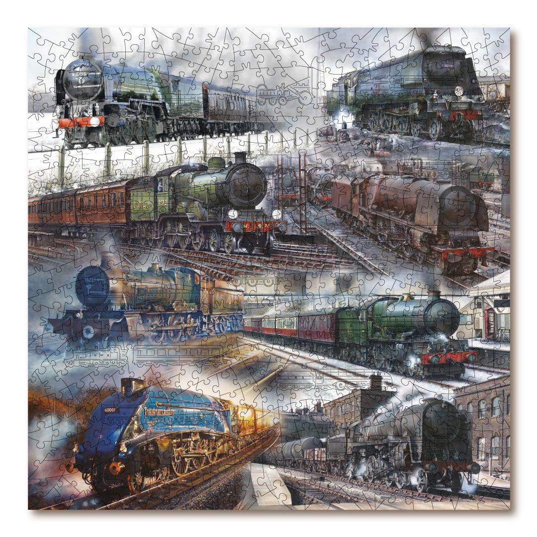 Steam Locomotives of Britain (Large) – Wooden Jigsaw Puzzle.