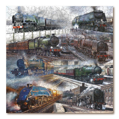Steam Locomotives of Britain (Large) – Wooden Jigsaw Puzzle.
