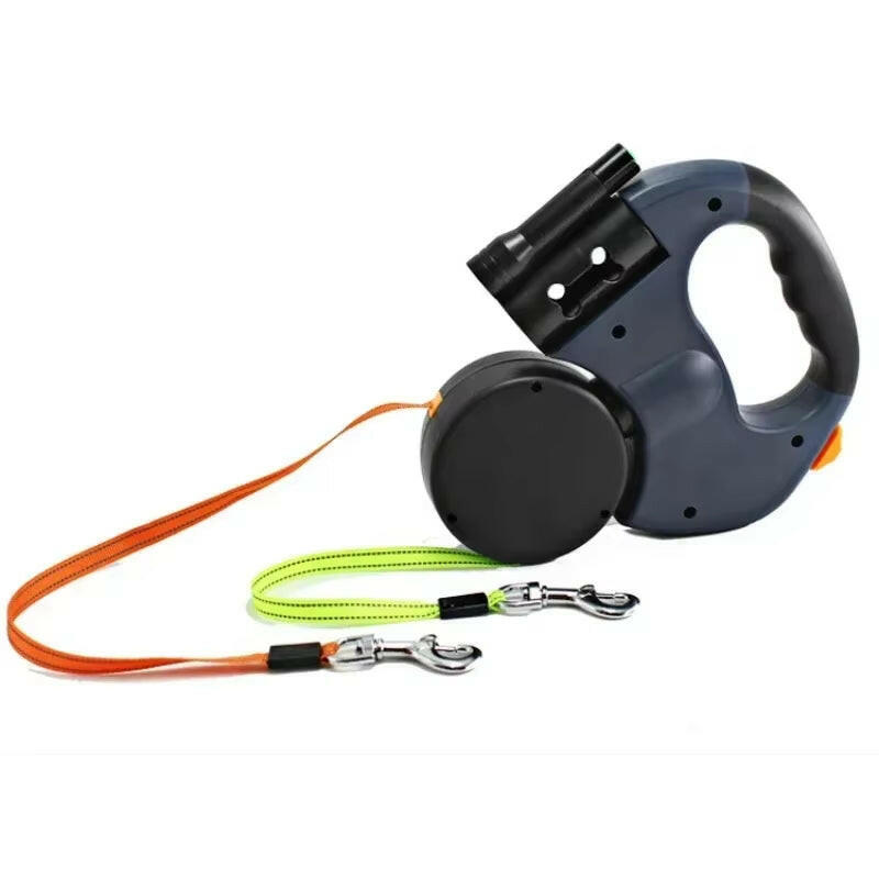 LED Automatic Retractable Dog Leash – Walk Two Dogs Together and Stay in Control.