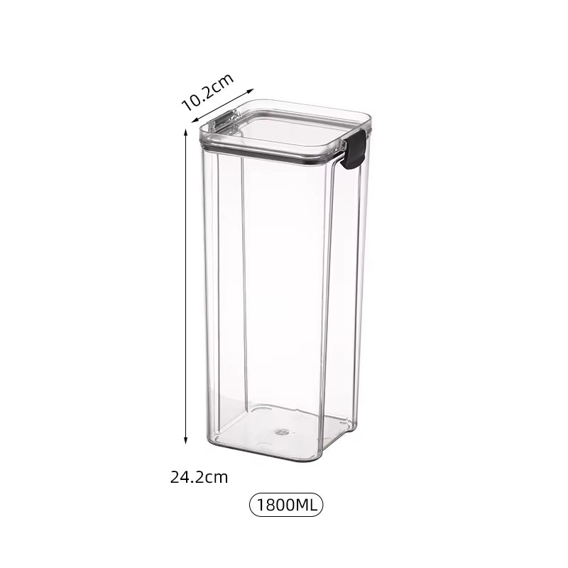  Airtight Transparent Plastic Food Containers with Lid  700ML 1300ML