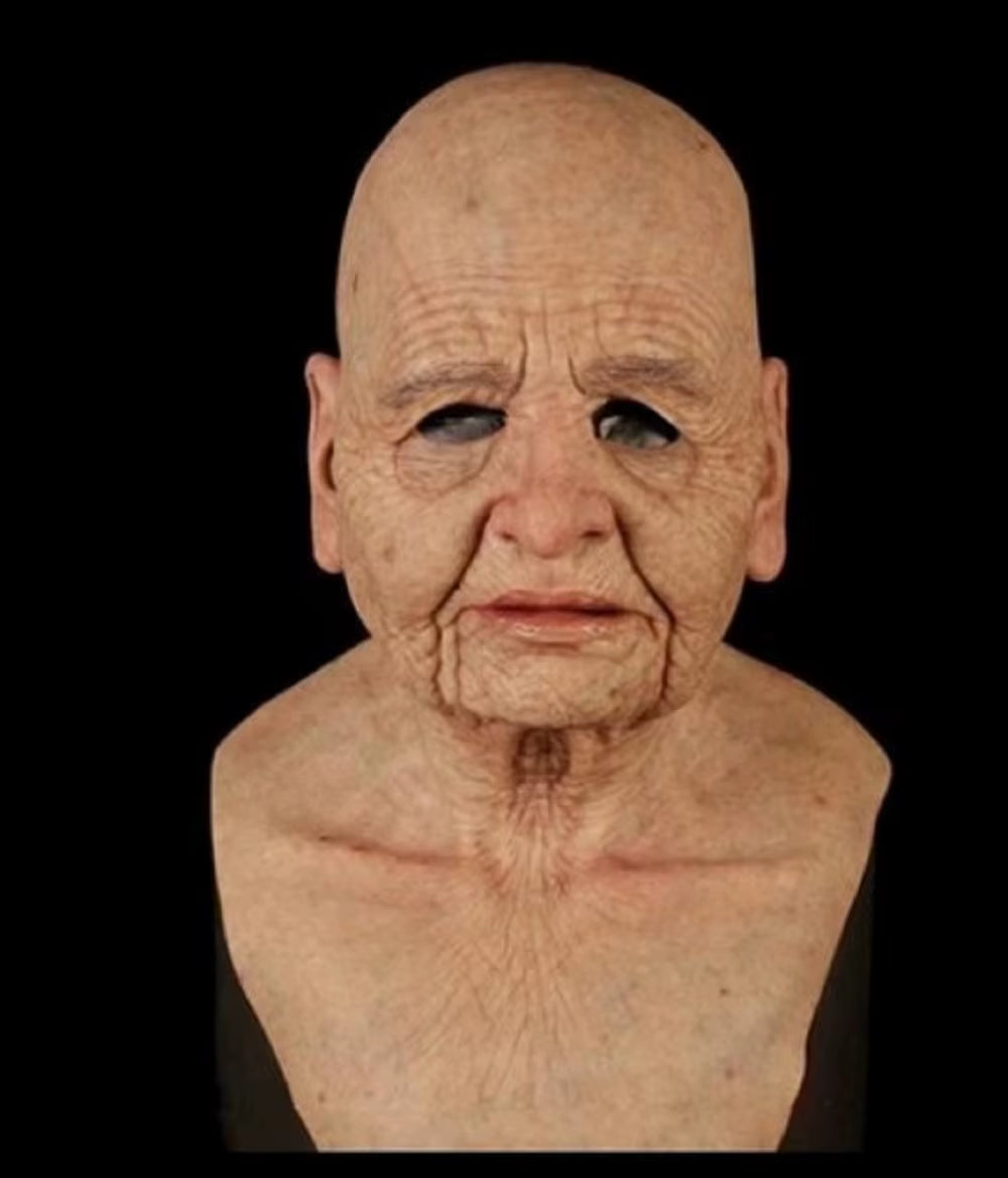 Unleash the fun this Halloween with our 2025 Wrinkled Head  Full Mask!
