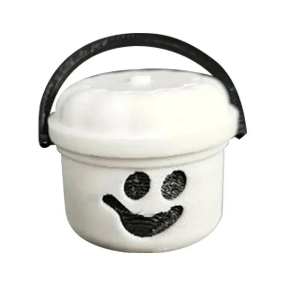 Miniature 3D Printed Halloween Bucket – Small Decorative Container for Treats, Trinkets, and Tabletop Decor