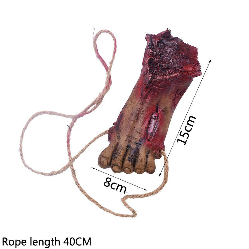 Horror Halloween Rubber Body Part Props – Fake Hands, Legs, Hearts & Brains for Haunted House & Party Decor
