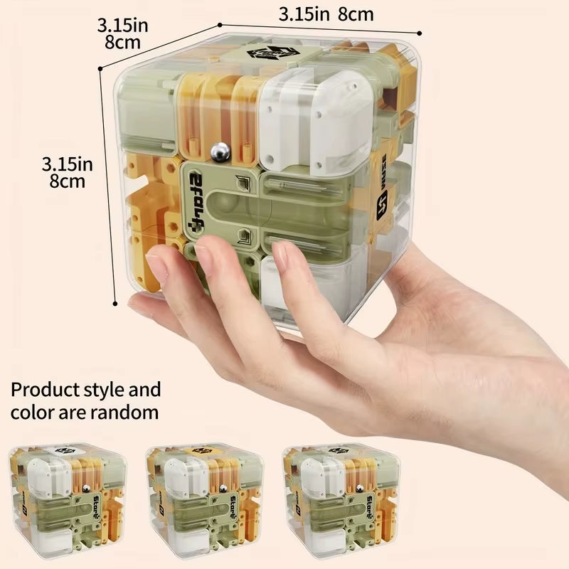 Maze Cube – 3D Six-Sided Puzzle Challenge (8.4cm).