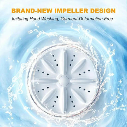 Compact Portable Wireless Underwear Washer - USB Rechargeable, 1L Capacity, 4000mAh Battery, Ideal for Travel, RVs & Small Spaces - Gentle Cleaning & Quick Drying.