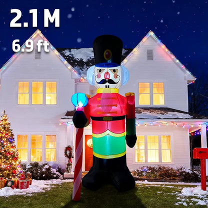 8FT Christmas Inflatable Collection – Nutcracker, Santa, Gingerbread, Snowman & Gnome Variants with LED Lights.