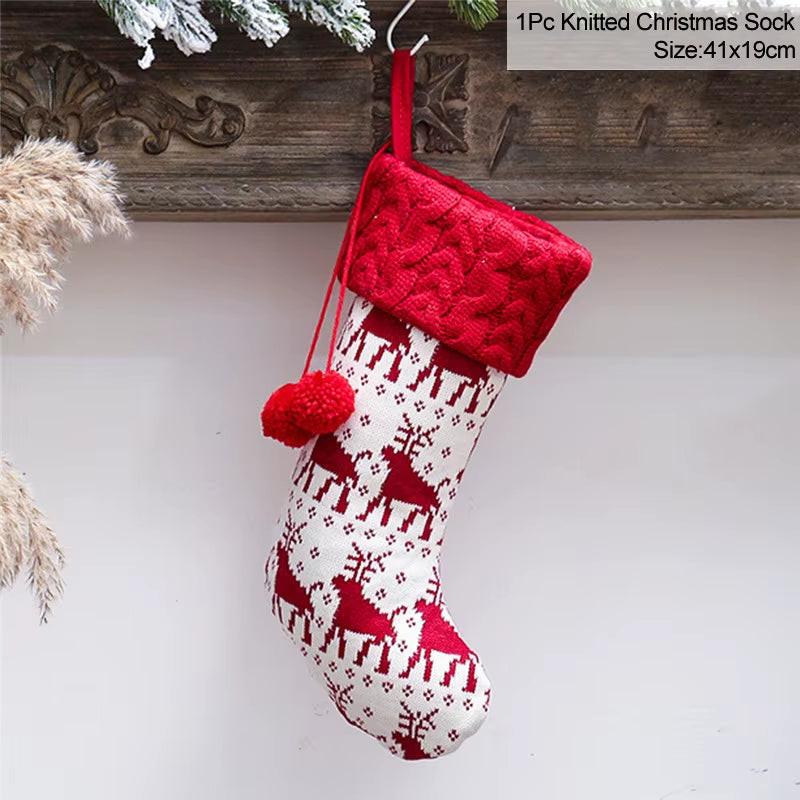 Handcrafted Knitted Christmas Stockings – Classic Holiday Décor for Gifts & Traditions.