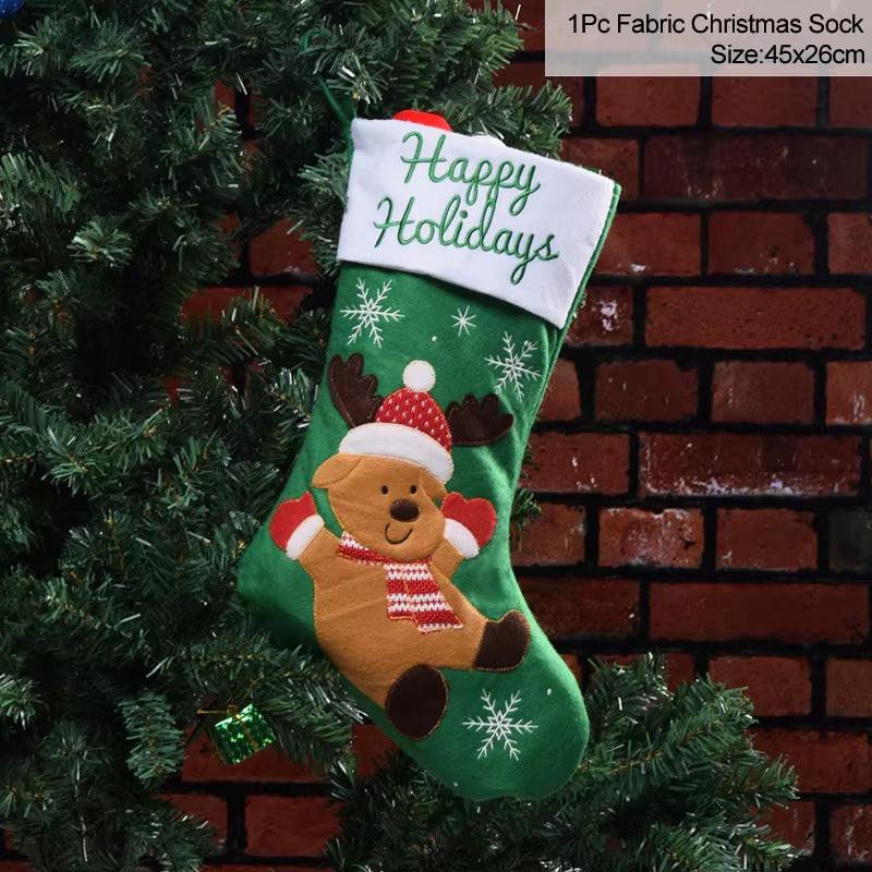 Handcrafted Knitted Christmas Stockings – Classic Holiday Décor for Gifts & Traditions.