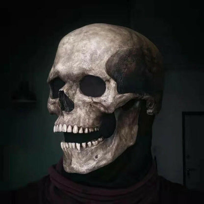 Realistic Skull Mask with Movable Jaw – Full Head Horror Helmet for Halloween & Cosplay
