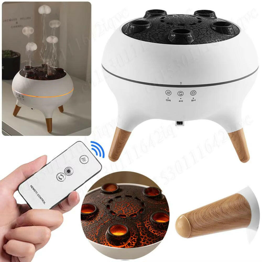 Dynamic Jellyfish Air Humidifier Essential Oil Diffuser with Colorful Night Lights Aromatherapy Diffuser for Home Bedroom Office.