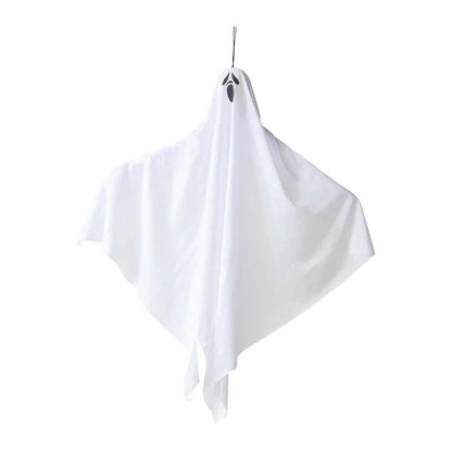 2025 Hanging Skull Ghost – Adjustable Arms & Wind-Tattered Fabric for Haunted House & Outdoor Halloween Decor (60×85cm)