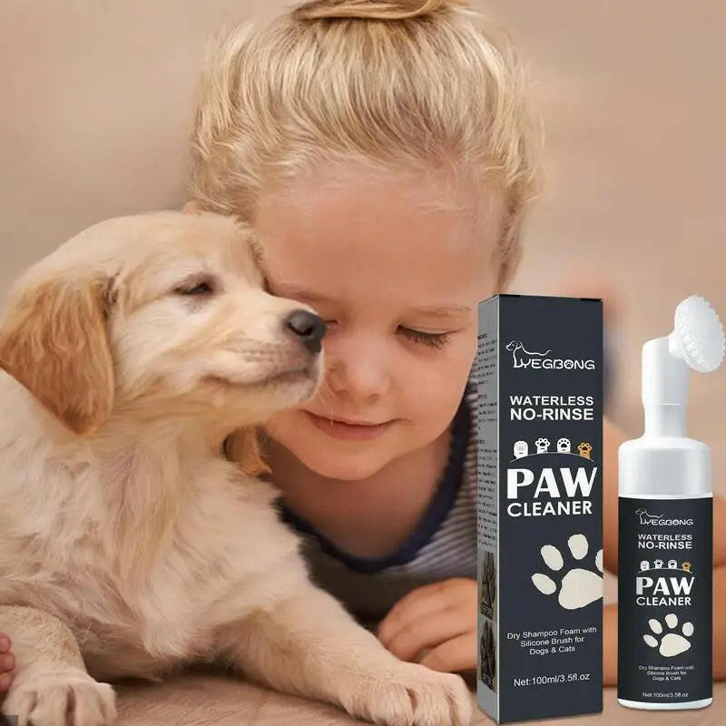Dog Paw Washing Foam -  Rinse-Free Paw Cleaner.