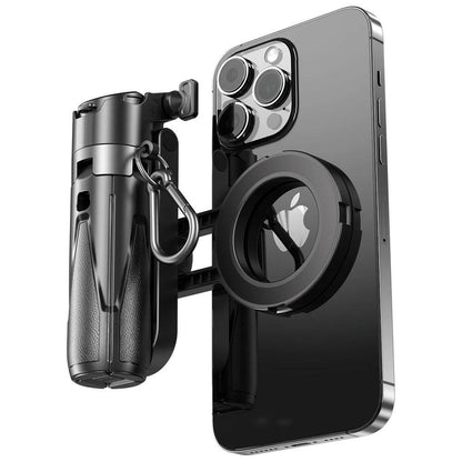 Premium 4-in-1 Selfie Stick with Wireless Remote, Magnetic Clip, and 360° Rotation for Optimal Photography