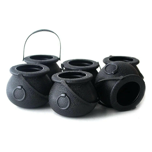 Mini Halloween Candy Buckets – 6 Cauldrons or 10 Pumpkins for Trick-or-Treat & Party Decor