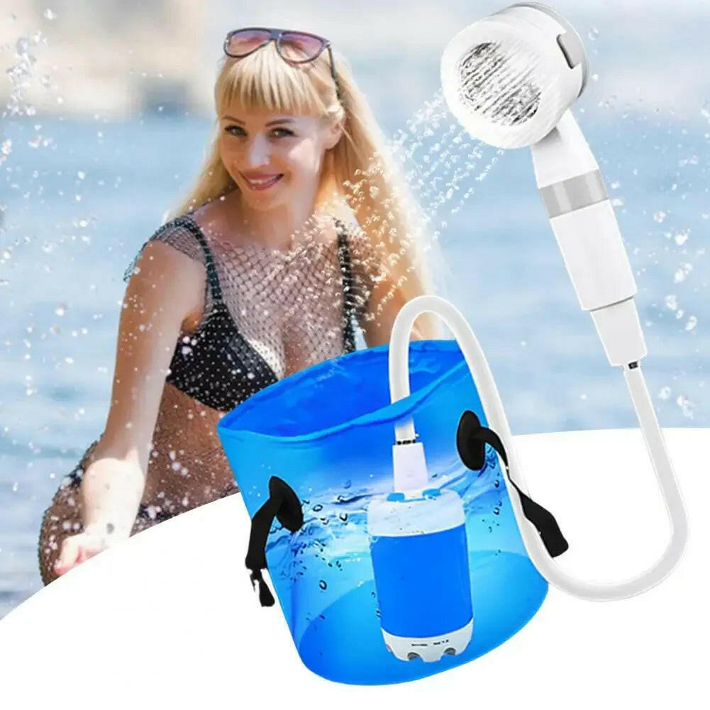 Rechargeable Portable Camping Shower with Smart Digital Pump - No Electricity Required