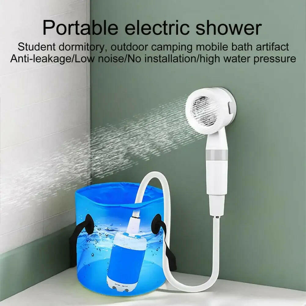 Rechargeable Portable Camping Shower with Smart Digital Pump - No Electricity Required