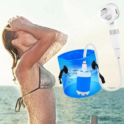 Rechargeable Portable Camping Shower with Smart Digital Pump - No Electricity Required