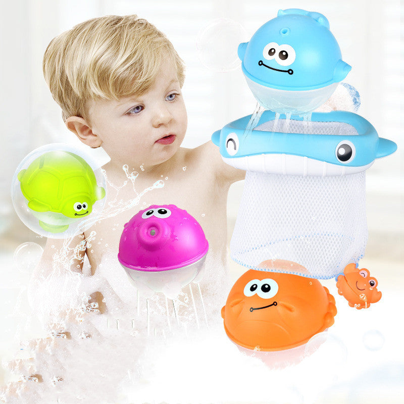 Colorful bath toys making bath time fun and safe for children, encouraging playful learning and creativity.