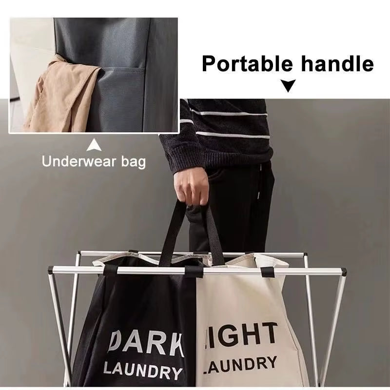 Foldable Laundry Basket – Waterproof Oxford Fabric, 1/3 Basket Organizer