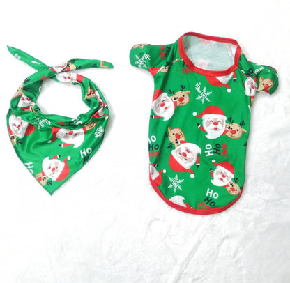 Santa‑Themed Matching Family Pajamas – Green Holiday Sets for Adults, Kids, Babies & Pets.