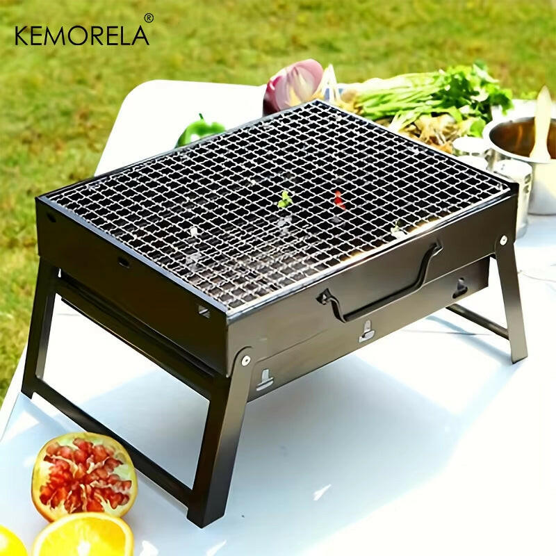Portable BBQ - Stainless Steel Charcoal Grill.
