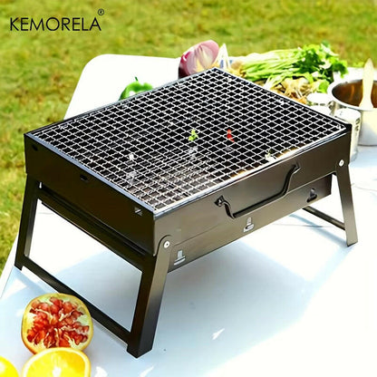 Portable BBQ - Stainless Steel Charcoal Grill.