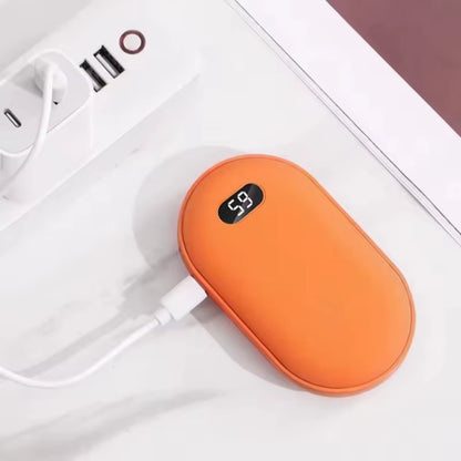 2-in-1 Pebble 10000mAh Rechargeable Hand Warmer & Power Bank – Winter Gift Essential.