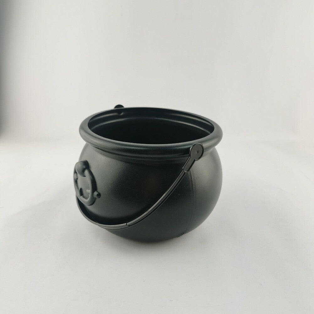 Black Witch Candy Bucket – Heat-Resistant Halloween Cauldron for Trick-or-Treat & Party Decor