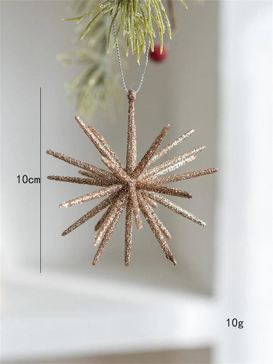 Exploding Star Christmas Tree Topper – Champagne & White Accent.