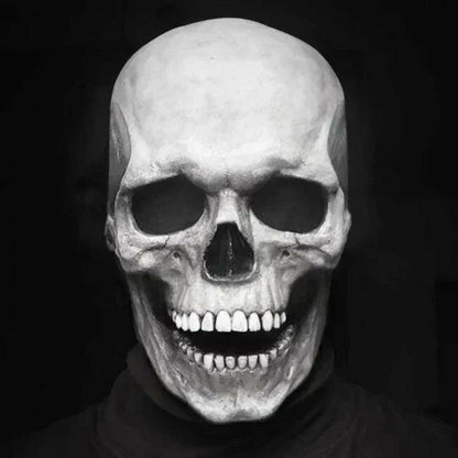 Realistic Skull Mask with Movable Jaw – Full Head Horror Helmet for Halloween & Cosplay