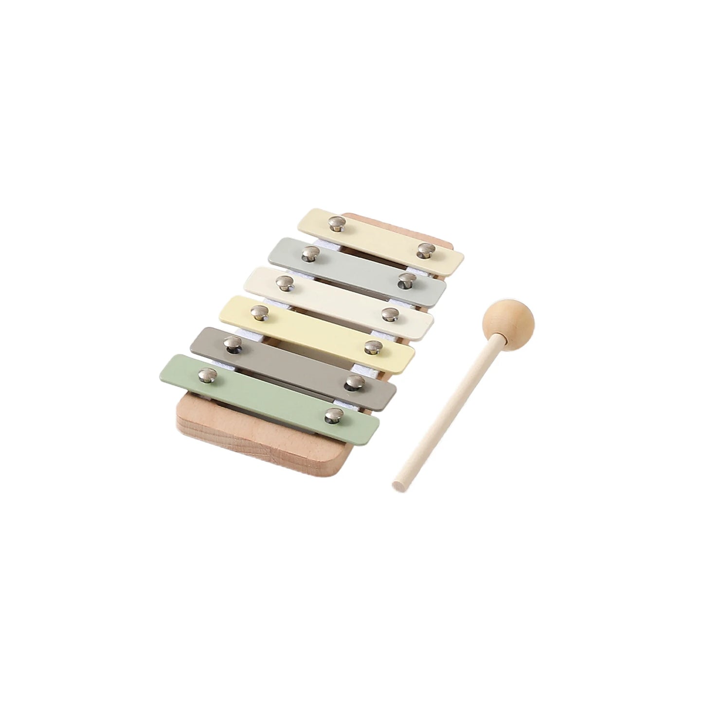 Wooden Baby Musical Gift Set – Eco‑Friendly Rattle, Maraca, Drum, Xylophone, Bell Shaker for Infants 0–2