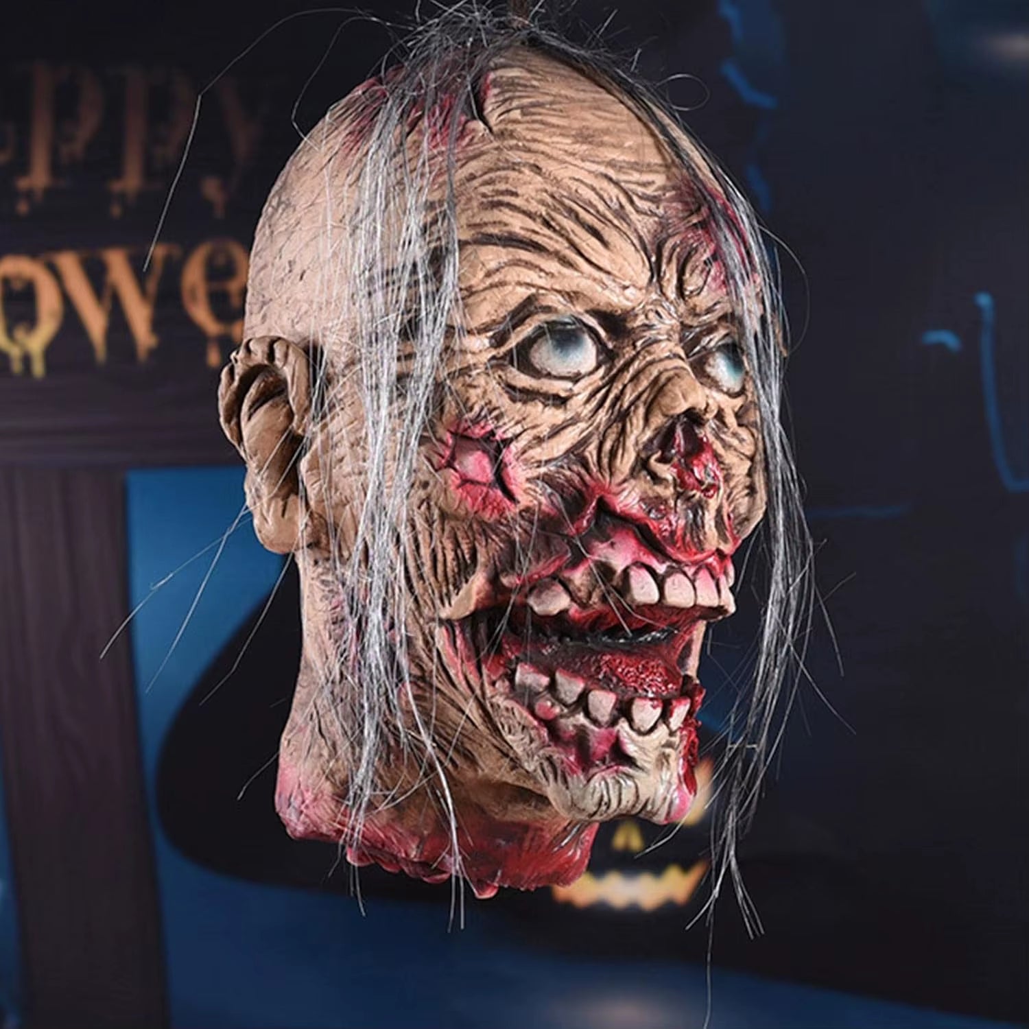 Realistic Halloween Severed Head Prop – Scary Dummy for Haunted House & Zombie Party Decor