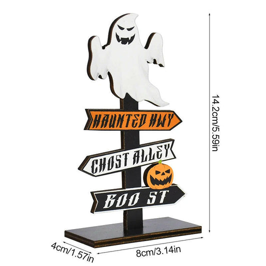 2025 Wooden Pumpkin & Ghost Table Ornaments – Halloween Craft Decor for Home, Parties & Kids’ Gifts