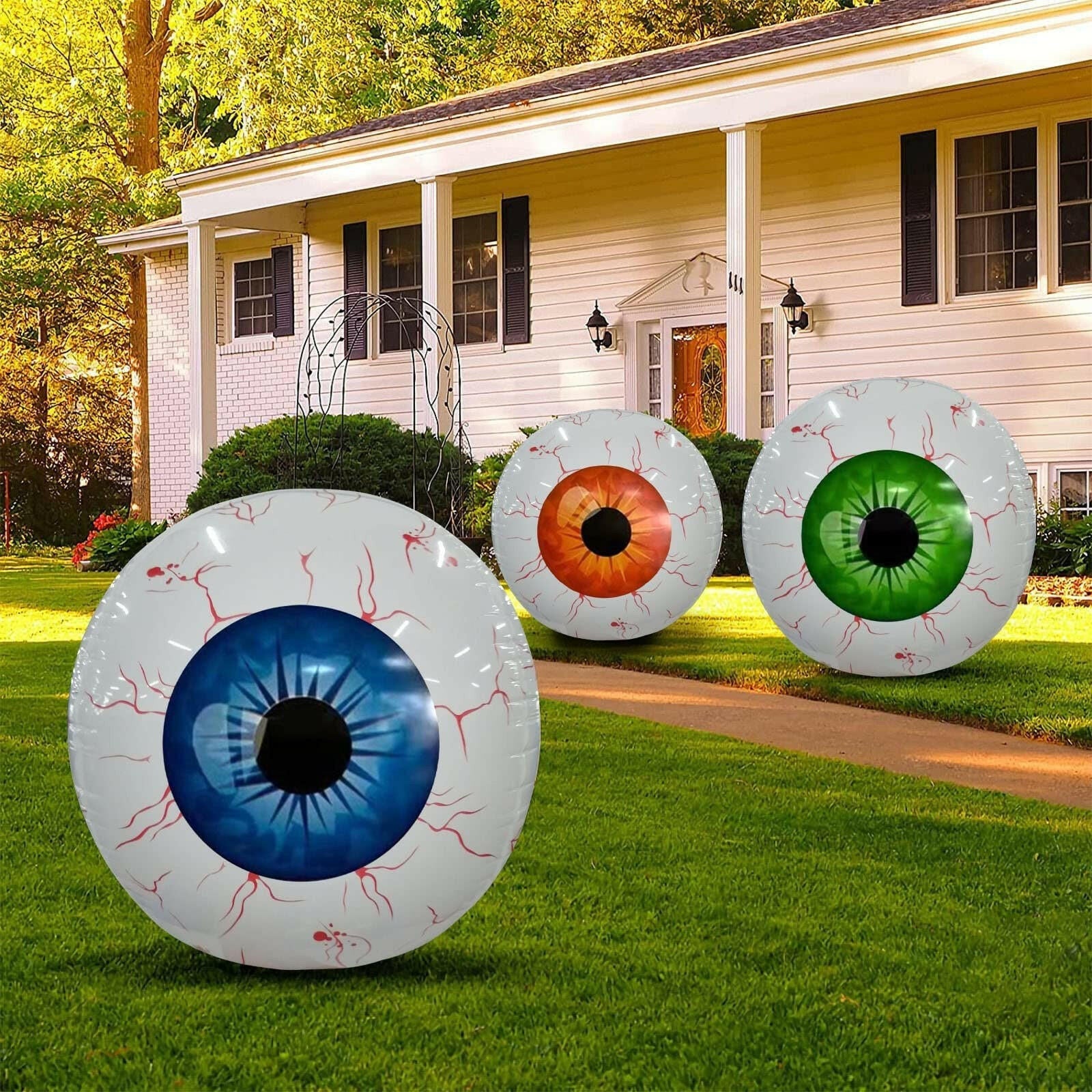 2025 Giant Inflatable Eyeball Balloon – 40cm Bloodshot Halloween Prop for Parties, Haunted Houses & Horror Decor