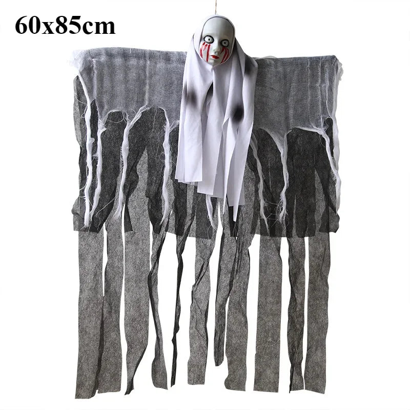 3PCS Sound-Activated Hand-Holding Witches – Waterproof Outdoor Halloween Decorations with Glowing Heads & Screaming Sensor