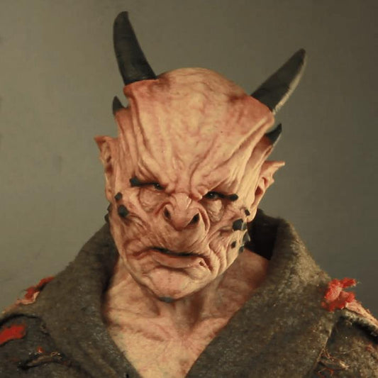 Halloween Scary Horns Warcraft Mask -Latex Costume Prop in Skin Tone 