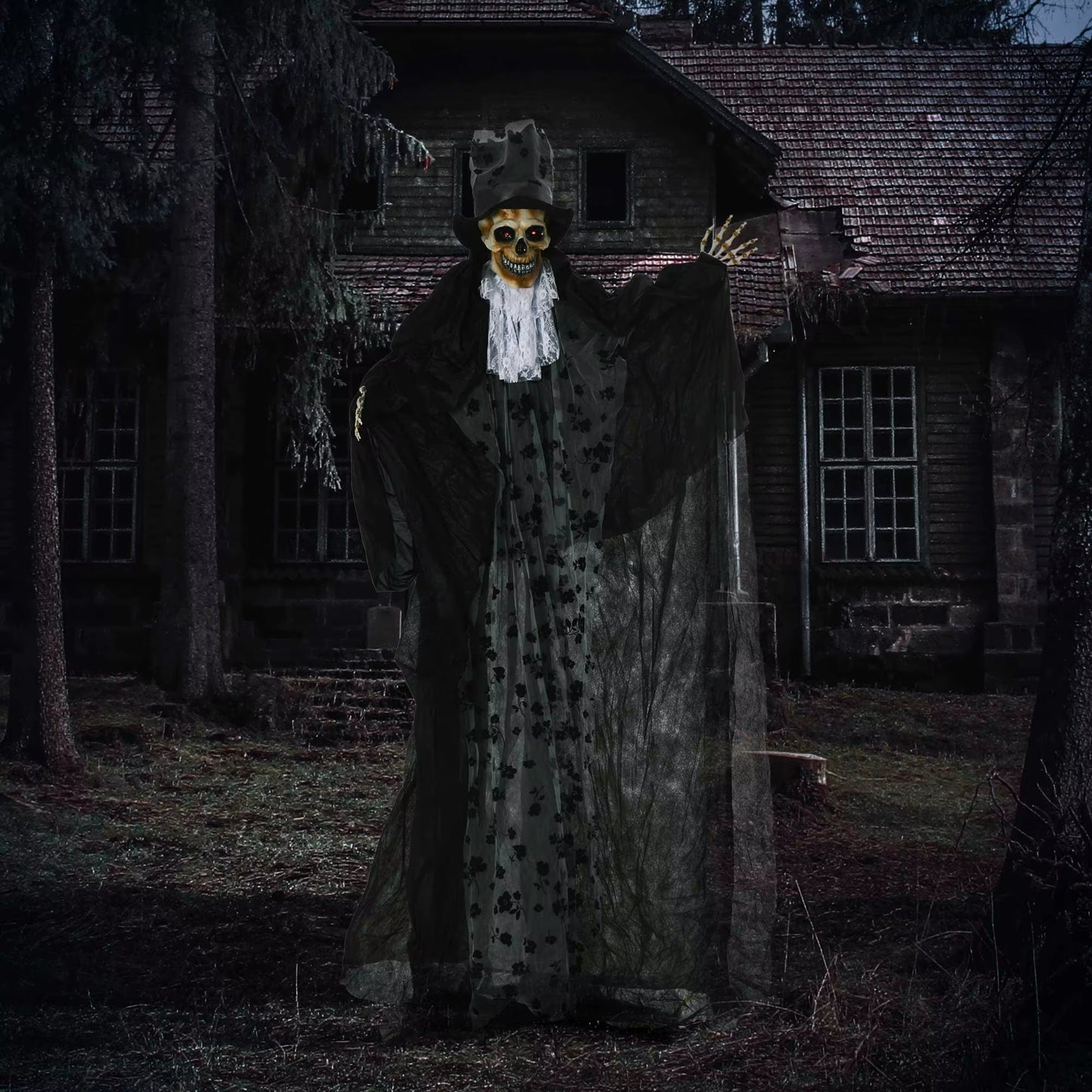 189Cm Animated Prop Ghost Bridegroom, Indoor Halloween Decorations