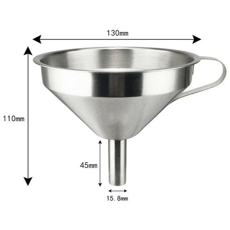 Premium Stainless Steel Funnel with Detachable Filter - Perfect for Canning and Kitchen Use!
