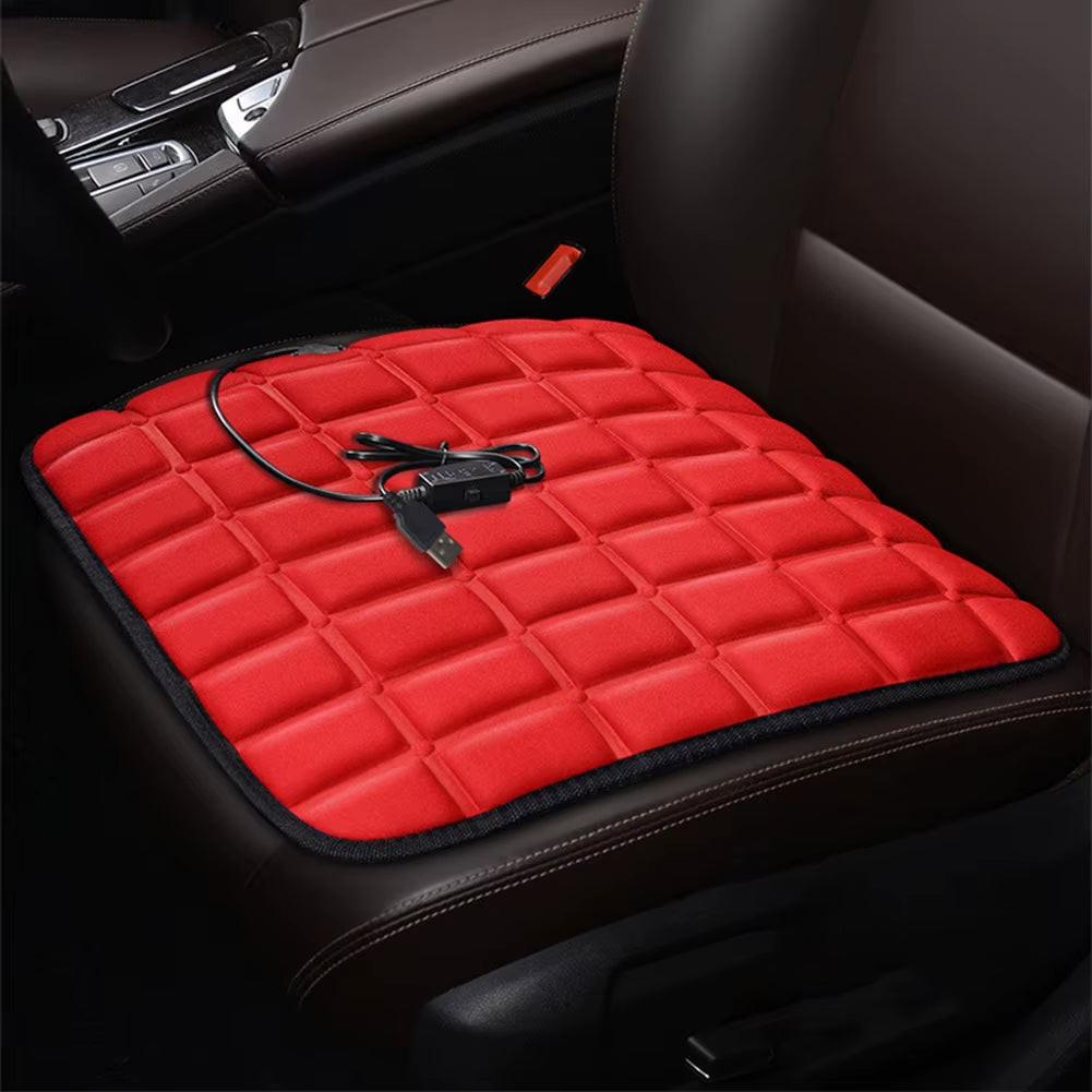 USB Heated Car Seat Cushion – Fast Heating Pad for Car, Home & Office (43×43cm).