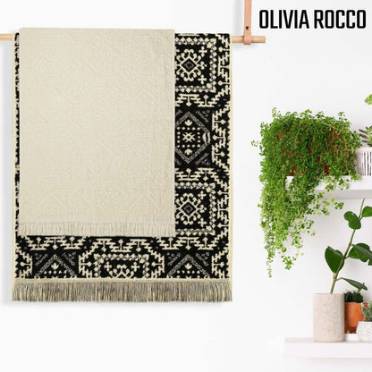 OLIVIA ROCCO 4 Piece Moroccan Towel Set – 100% Cotton, 500GSM.