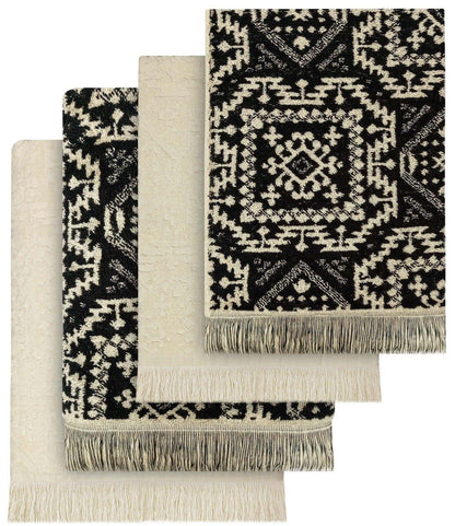 OLIVIA ROCCO 4 Piece Moroccan Towel Set – 100% Cotton, 500GSM.