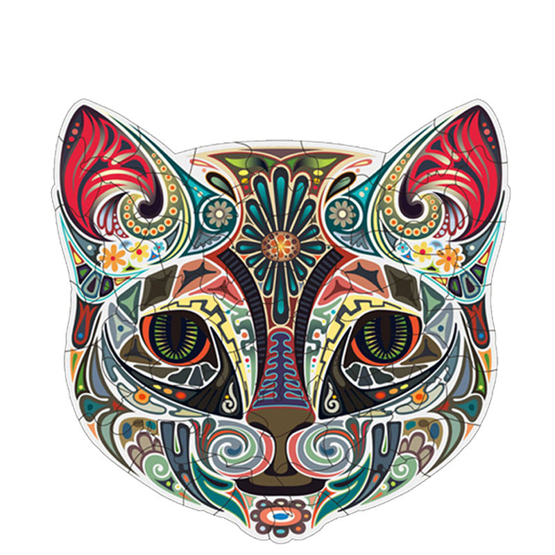 Nature-themed wooden puzzle with animal-shaped pieces, eco-friendly and educational for kids and adults.