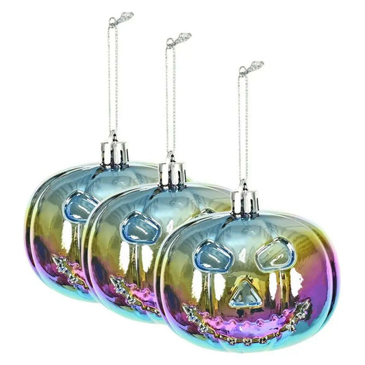 3PCS Hanging Pumpkin Ornaments – Vintage Halloween Tree Decorations for Indoor & Outdoor Use