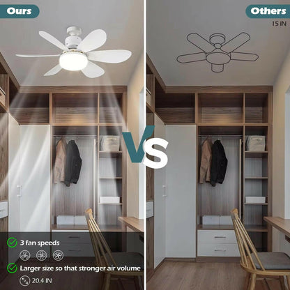 LED 30W Ceiling Fan Light – E27, Remote Control & Dimmable.