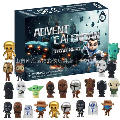Star Wars Baby Yoda Advent Calendar – 24 Days of Grogu Mini Figure Surprises, Christmas Countdown Gift for Kids & Collectors.